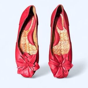 Coquette Red Floral Ballerina Flats by Born!